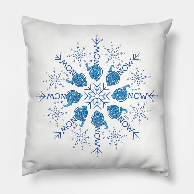 Let it Snowflake V1 Pillow by Twisted Teeze 