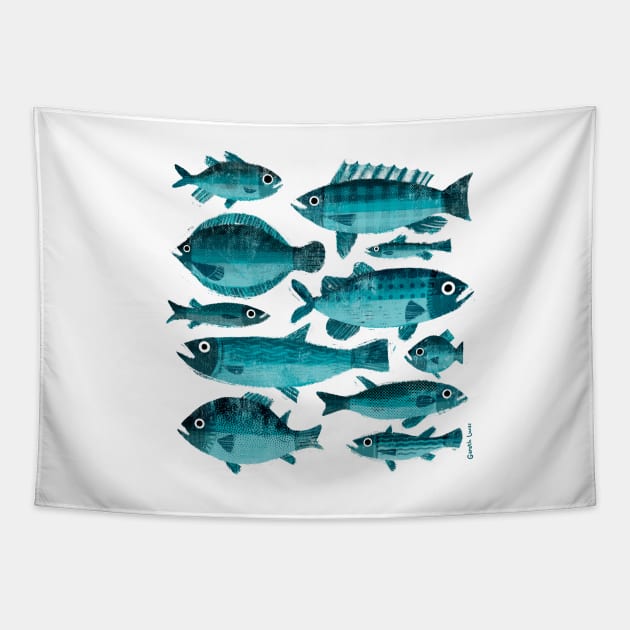 Ten Fish Tapestry by Gareth Lucas