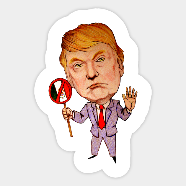Donald Trump Caricature - Donald Trump - Sticker | TeePublic Donald Trump Caricature - Donald Trump - Sticker | TeePublic