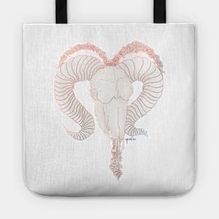 Aries Skull - Half colour Tote