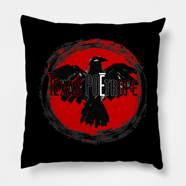 T-Shirts & More_Texas POĒtrope RED-VORTEX Logo Pillow by texaspoetrope
