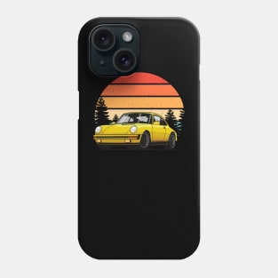 Retro Sunset 911 964 Oldschool Oldtimer Car Phone Case