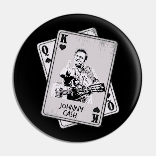 Retro Johnny Cash Style Card Pin