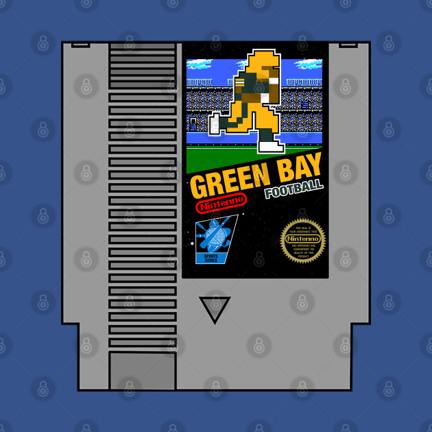 Discover Green Bay Football 8 bit cartridge design - Green Bay - T-Shirt