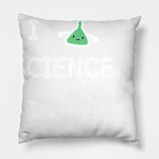 Kawaii I Love Science T-Shirt Pillow