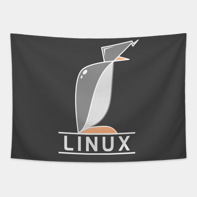 Linux Penguin Logo Tapestry by sketchtodigital