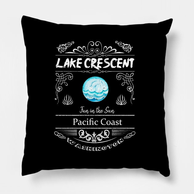 Lake Crescent Washington Pillow by artsytee