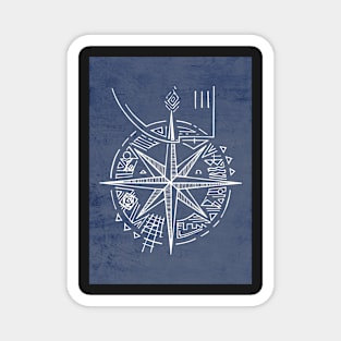 Hand drawn illustration of compass voc Magnet