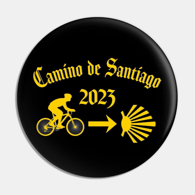 Camino de Santiago de Compostela Male Cyclist 2023 Pin by Brasilia Catholic