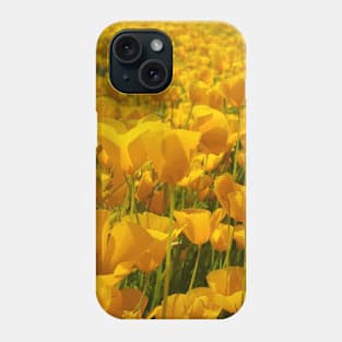 Pretty Field of Golden Poppies Phone Case