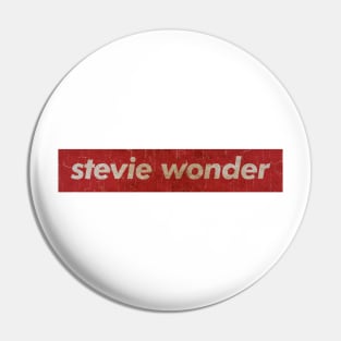 Stevie Wonder - RECTANGLE RED VINTAGE Pin