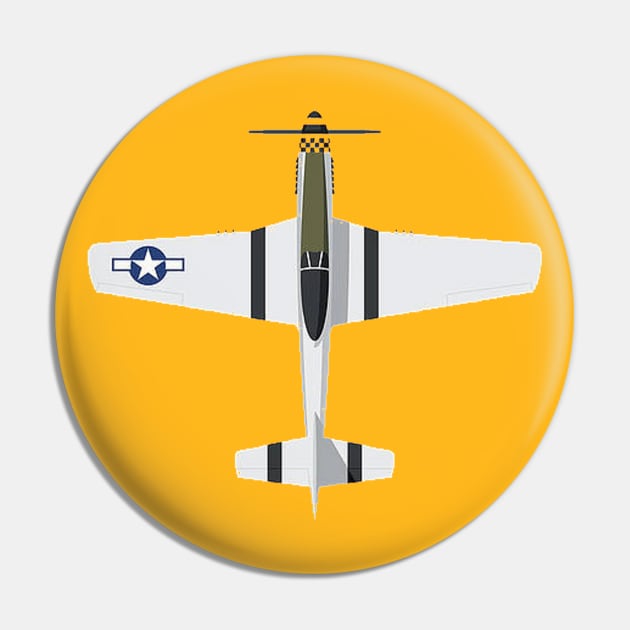 P51 Mustang 2D plane Pin by Cloutshop