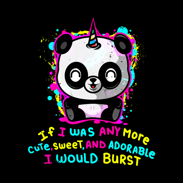 UNICORN PANDA DISTRESSED STYLE by SWIFTYSPADE