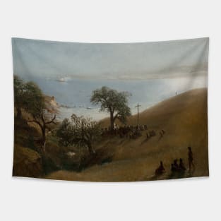 Study for Entrance into Monterey by Albert Bierstadt Tapestry