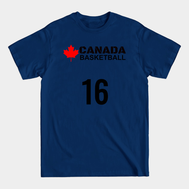 Disover Canada Basketball Number 16 Design Gift Idea - Basketball - T-Shirt