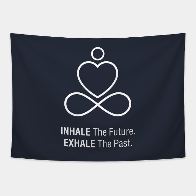 Inhale Exhale Yoga Design Tapestry by TopTeesShop