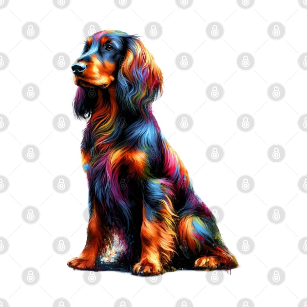 Colorful Deutscher Wachtelhund in Expressive Splash Art by ArtRUs
