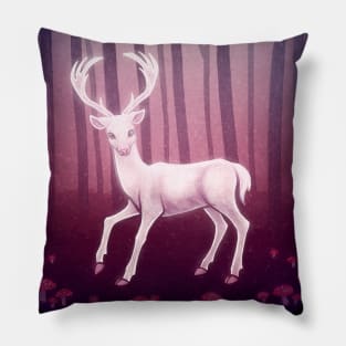 White Deer Pillow