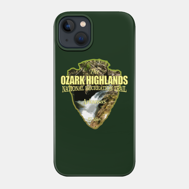 Ozark Highlands Trail (arrowhead) - Ozark Highland Trail - Phone Case