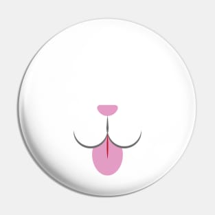 White Cat Mouth Pin