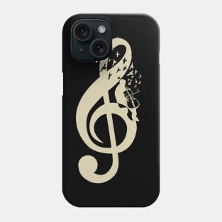 Treble Clef - Music Cello - Vintage Phone Case