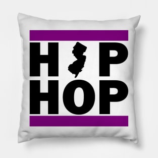 NJ Hip Hop logo Black Pillow