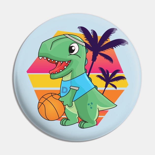 Dinosaur playing basketball, retro style, green dino, dinosaurs are awesome, dinosaur lovers, cute dinosaurs, best dinosaur ever, cute animal friendly Pin by WorldOfMine