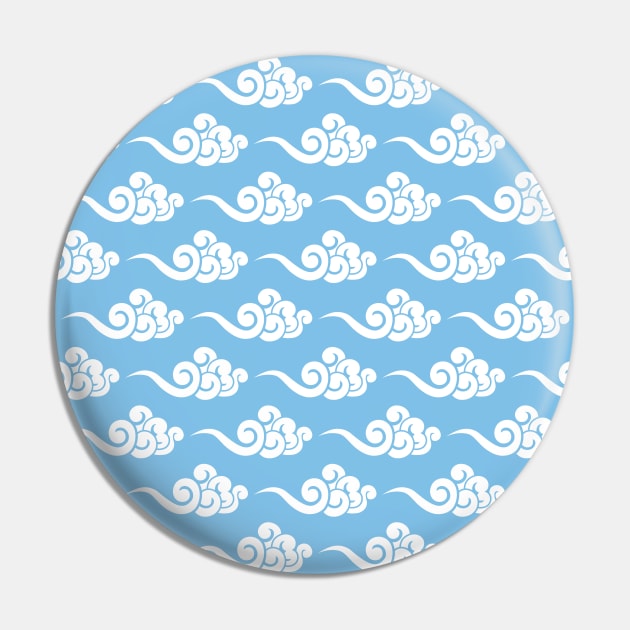 Chinese Clouds Pattern on Blue Background Pin by Ayoub14