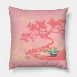 Origami Paper Crane Pillow