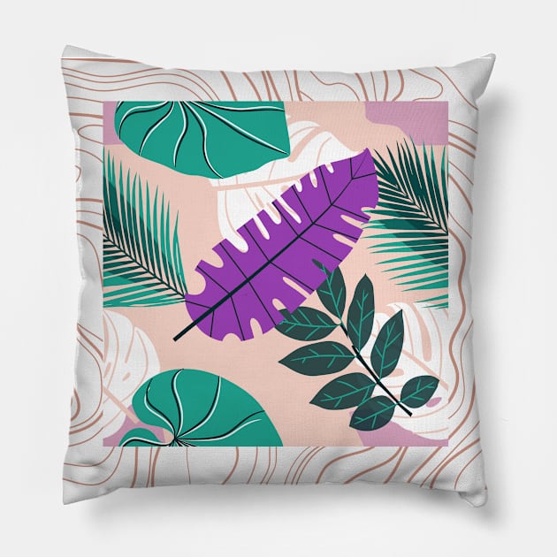 Leaf Pattern Pillow by Bishop Creations