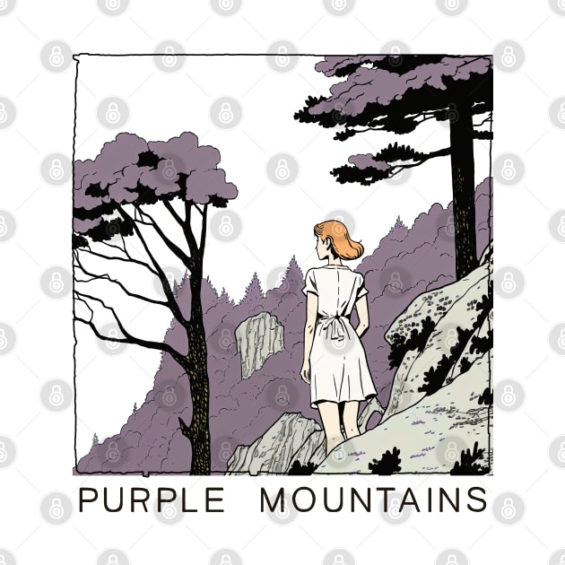 Purple Mountains  -- Original Fan Artwork Design by unknown_pleasures