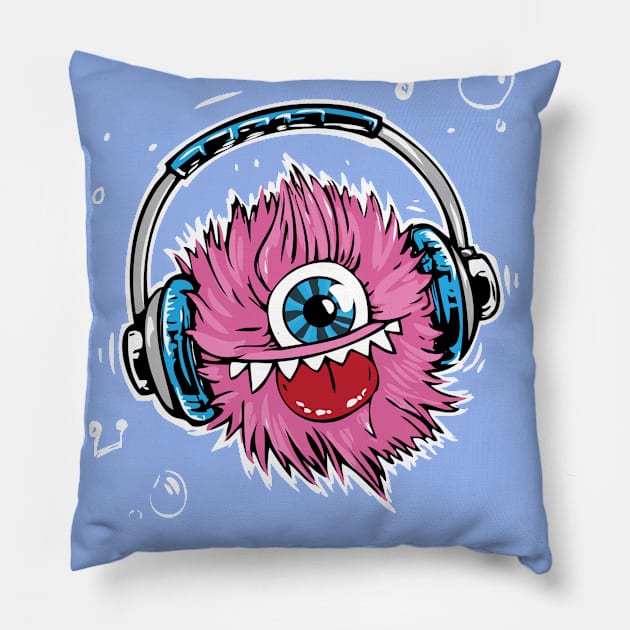 Pink fluff Pillow by T-shirt Style