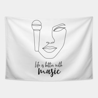 Life is better with music Tapestry