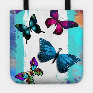 Multicolored Whimsical Butterflies Tote