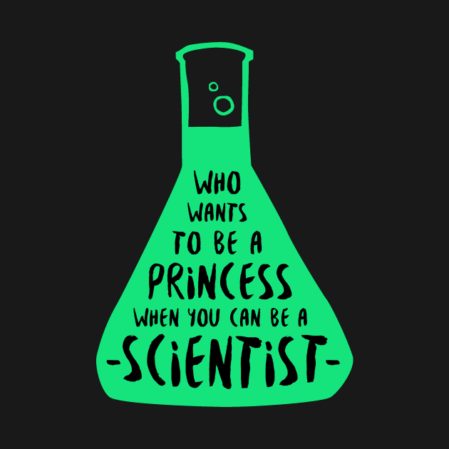 Who wants to be a princess when you can be a scientist in green by whatafabday