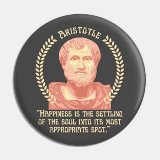 Aristotle Portrait and Quote Pin