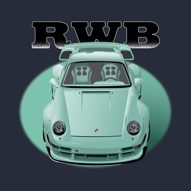 Porsche Mint RWB by breakthrough_32