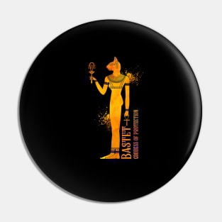 Egyptian goddess Bastet colored drawing Pin