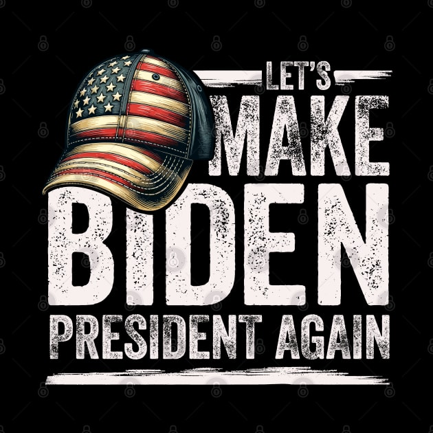 Make Biden President Again - Patriotic American Flag Cap by KontrAwersPL