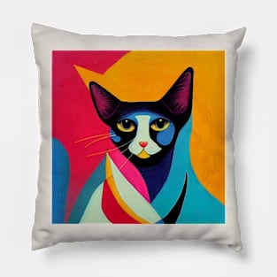 Abstract Cat Pillow