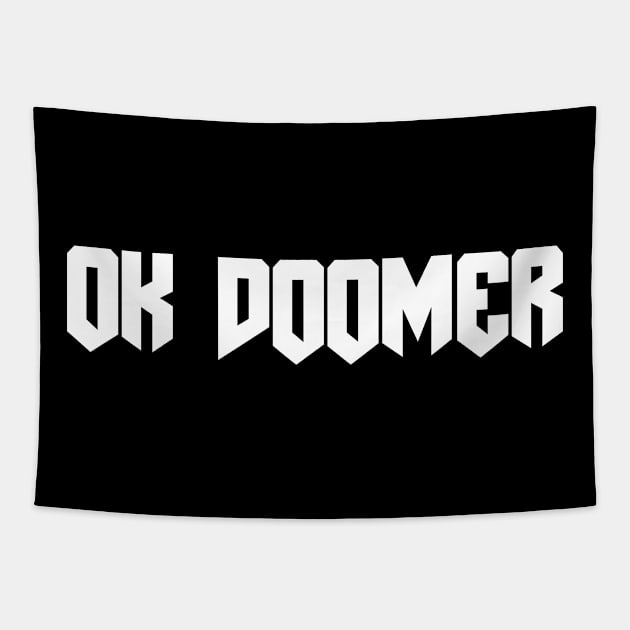 Ok Doomer Tapestry by Socialist Butterfly