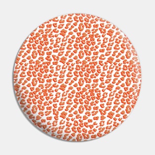 Living Coral Leopard Animal Print Pin