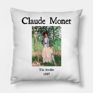 The stroller by Claude Monet Pillow