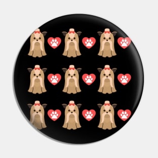 Shih Tzu dog lover cute pattern Pin