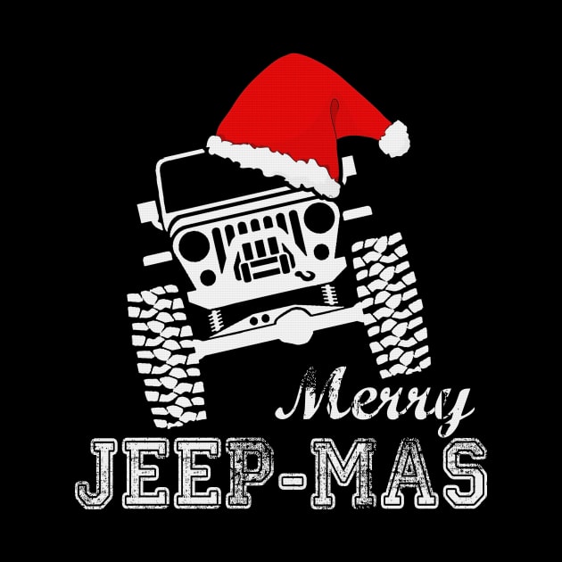 Merry Jeep-mas Merry Christmas Jeep Lover Jeep Christmas Jeep Santa by Liza Canida