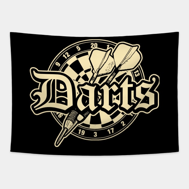 Darts skull dartboard team player Crew throw gift Tapestry by MrTeee