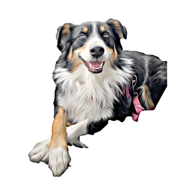 Lola the Australian Shepard by Scrap Heap Shop