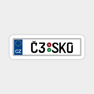 Czech Republic car registration plate Magnet