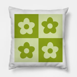 Green Barbicore Bimbo Aesthetic Y2K Checkerboard 2000s Room Decor Pattern Pillow