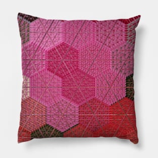 Hexagon brodery decorative pattern Pillow